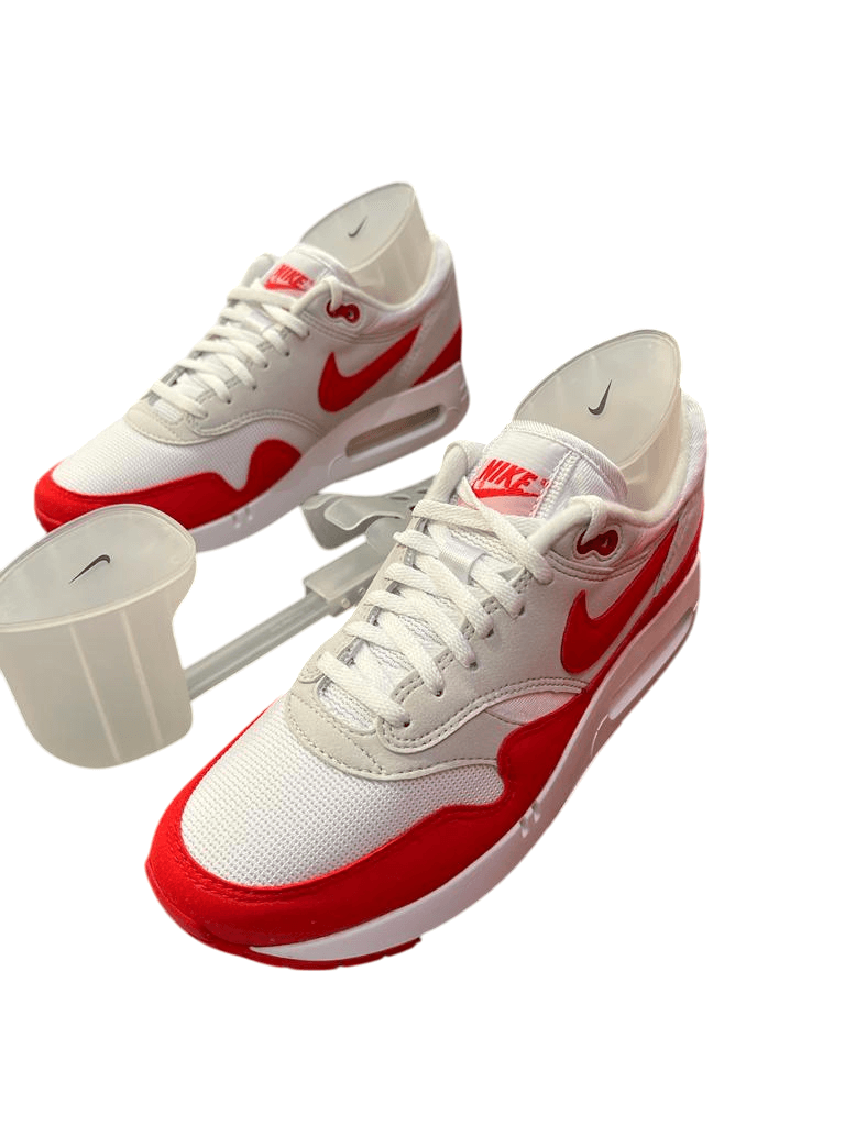 Shoe tree inside a pair of Nike sneakers, ideal for sneaker cleaning, shoe care, and sneaker restoration.