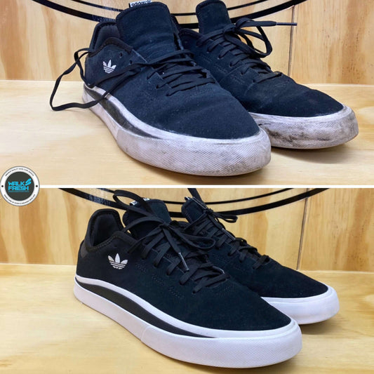 Image of clean suede sneakers